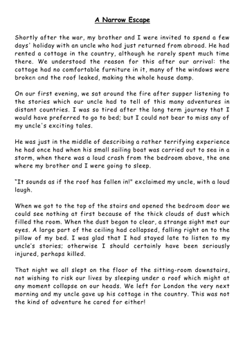 A comprehension task