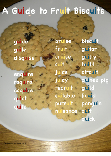 A Guide To Fruit Biscuits- 'ui' spellings