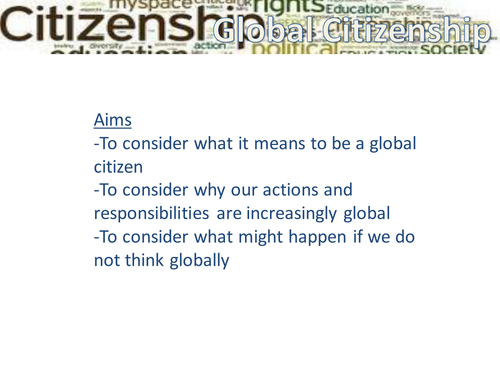Being a Global Citizen