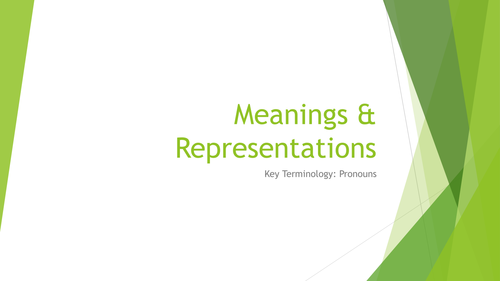 AQA A Level Language Meanings and Respresentations