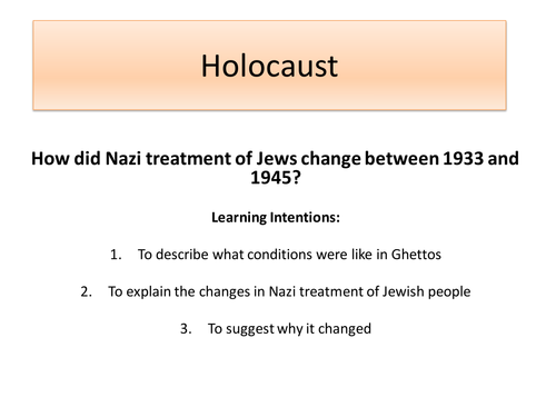 The Holocaust - Conditions in Ghettos