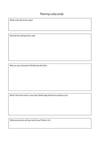 Scripts (Lesson Plans) by - UK Teaching Resources - TES