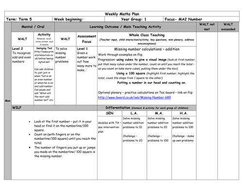Missing Number calculations and subtraction as difference