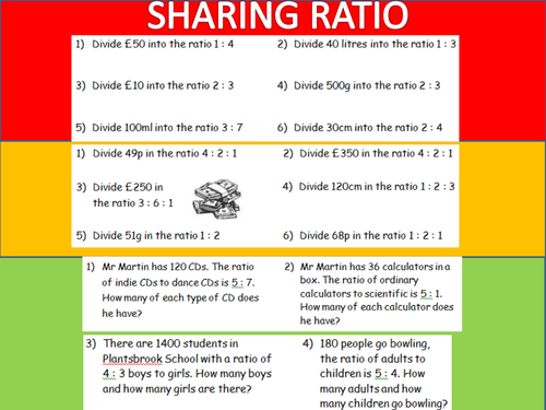 Sharing Ratio RAG Worksheet