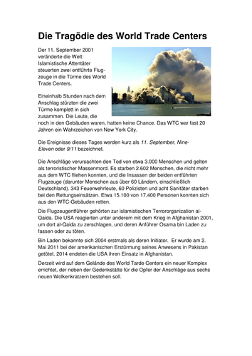 Die Tragödie des World Trade Centers