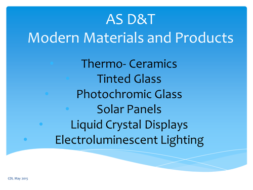 Modern and Smart Materials