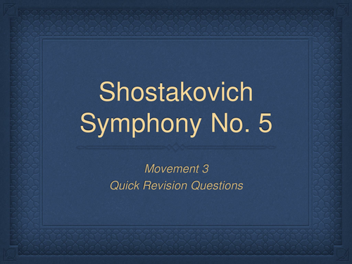 Shostakovich 5th Movement 3