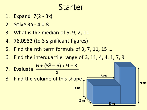 Simultaneous equations PowerPoint