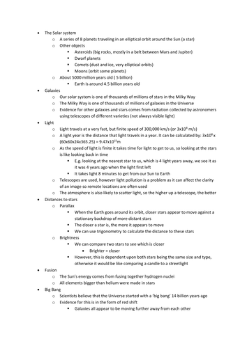 OCR 21st Century P1 Summary Notes