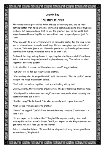 Write a greek myth ks2 07 image