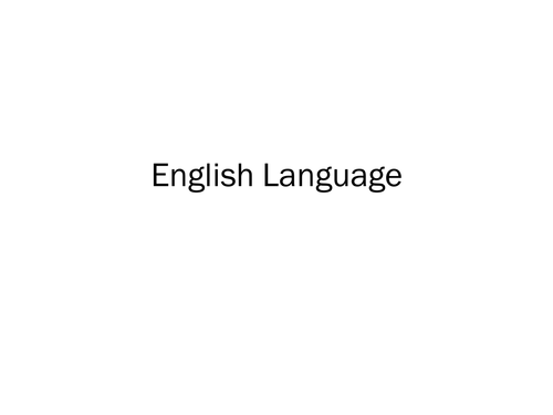 AQA English language