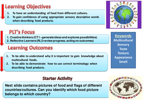 KS3/4 Multicultural Food- Sensory Analysis