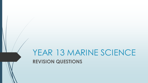 CIE A2 Marine Science Revision quiz