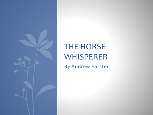 Moon on the Tides Anthology Poem, The Horse Whisperer