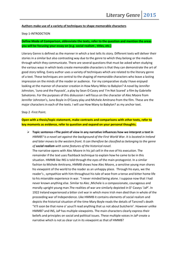 Comparative essay structure image