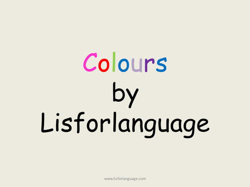 Color flashcards for Early Years