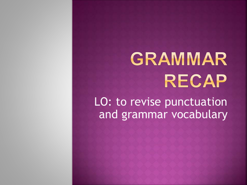 Punctuation Recap- What's Missing?