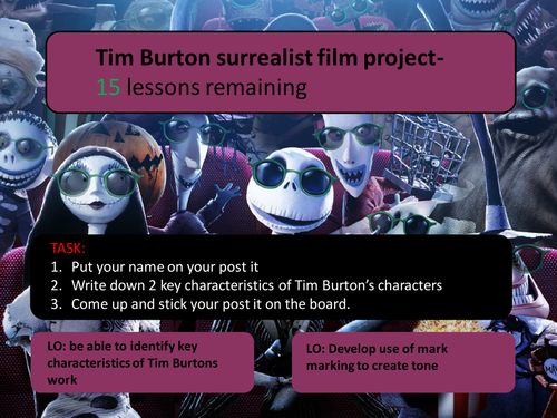 Tim Burton project lesson 4