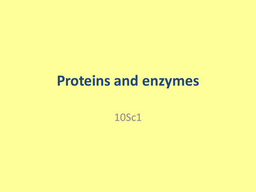 B2 AQA Structure of proteins, pH and enzymes