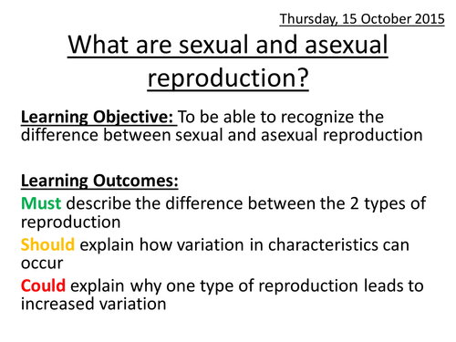 What are sexual and asexual reproduction?