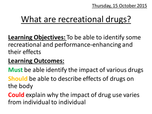 What are recreational drugs?