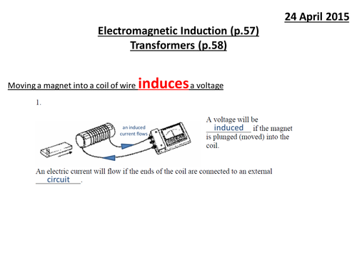 Electromagnetic Induction and AC Generators