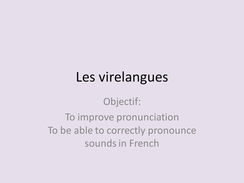French tongue twisters