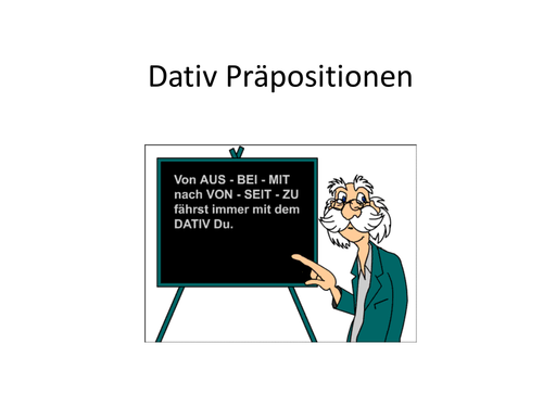 Dative Prepositions in German