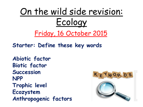On the wild side revision- edexcel