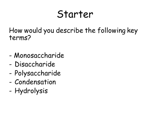 Revision on carbohydrates