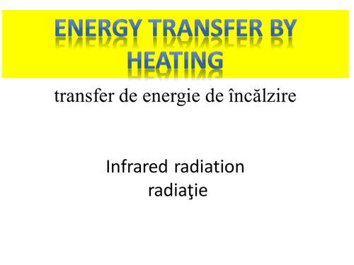 Infrared radiation in English and Romanian