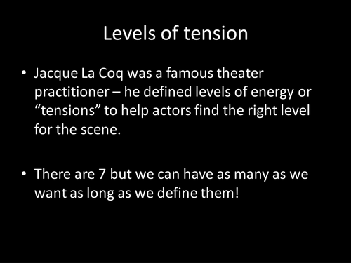 Le Coq's Levels of tension
