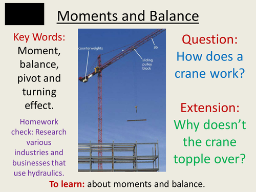 Moments and Balance (9L)