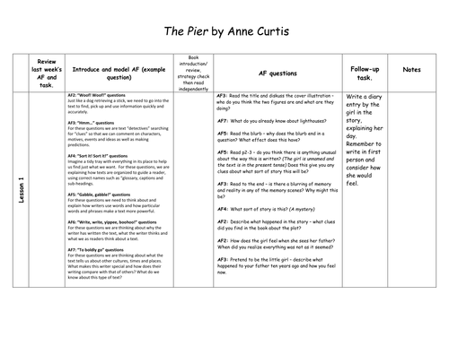 Guided Reading planning - Collins Big Cat Progress - "The Pier"