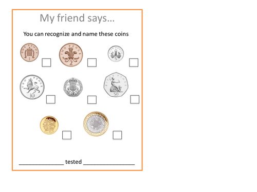 coin recognition peer assessment