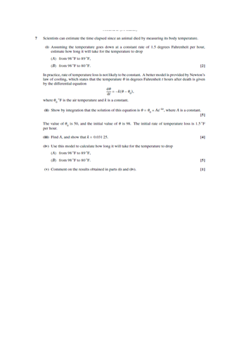 Differential Equations C4 MEI