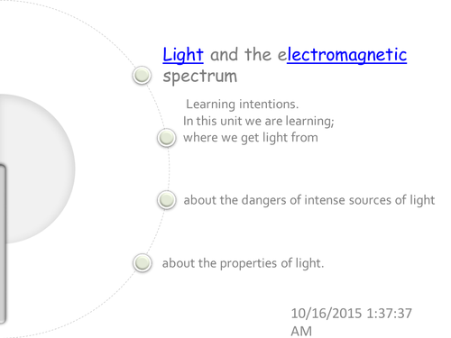 Light and the electromagnetic spectrum