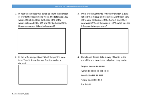 Math Revision for Year 6