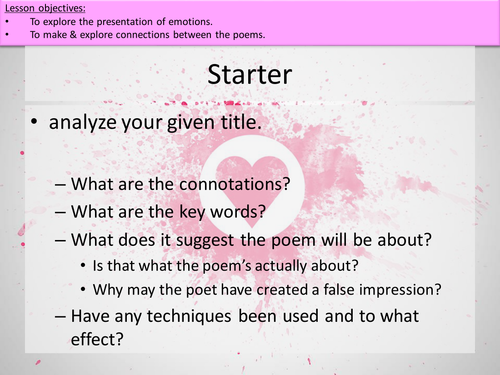 Relationships Cluster Revision Lessons