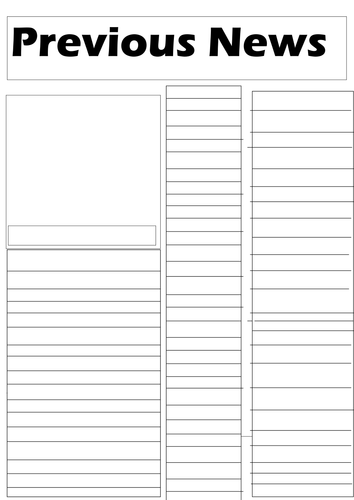 Newspaper Template KS1 by LittleMissNQT553 - Teaching Resources - TES