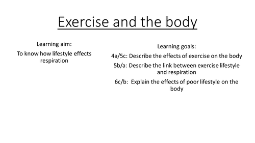 Exercise and Respiration KS3