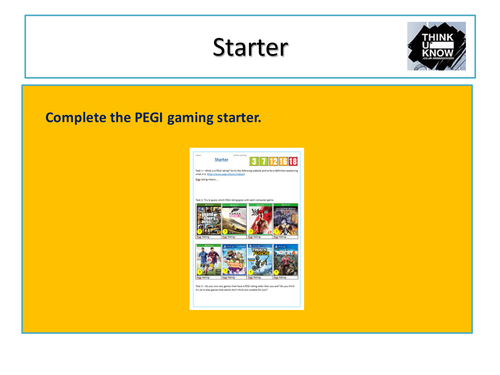 Esafety - Online Gaming