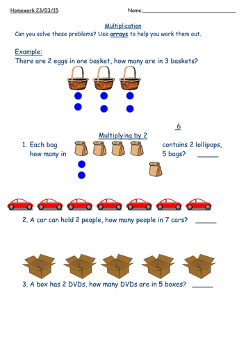 Multiplying by 2 and 5, using arrays