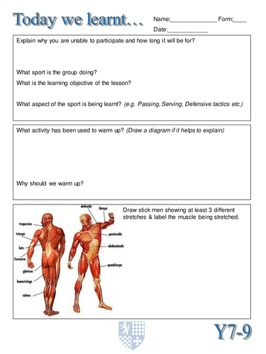 Non-participant Worksheets