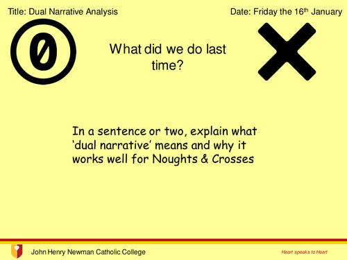 Noughts and Crosses 5, Analyzing Dual Narratives