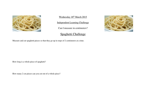 Measuring Challenge- Spaghetti