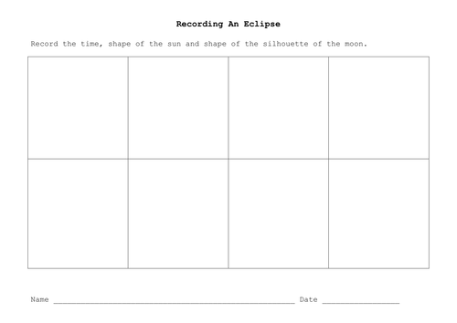 Eclipse math and science activities | Teaching Resources
