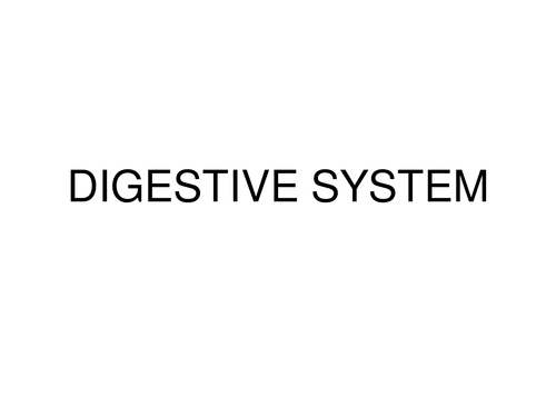 The Digestive System (AQA Biology AS Level 1.1.2)
