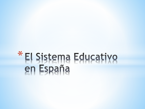 Spanish Education System