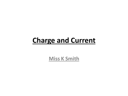 Charge and Current